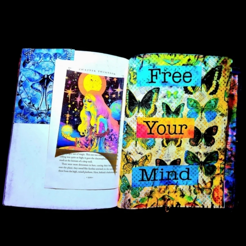 Junk Journal Glowing Goddess Large Embellished Handmade Book Mixed Media Art - Picture 8 of 12